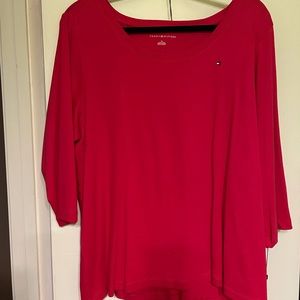 3/4 Sleeve Red Top